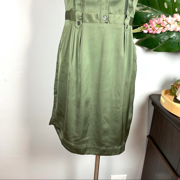 Banana Republic green olive cargo dress 0P Petite - Picture 7 of 12